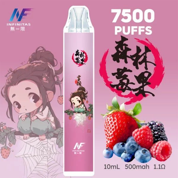 INF無限-×-鬼滅之刃聯名-一次性霧化桿-7500口-森林莓果口味 INF無限 × 鬼滅之刃聯名 一次性霧化桿 7500口-森林莓果口味